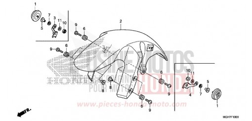 FRONT FENDER VFR1200XLF de 2015